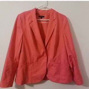 Lane Bryant one button Blazer hot pink